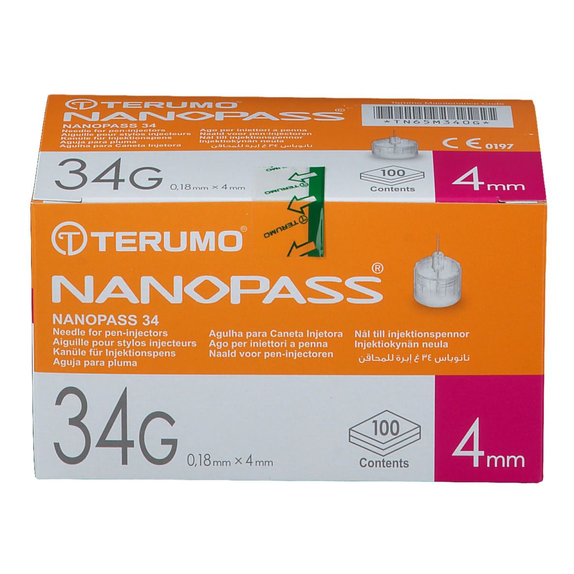 Terumo Nanopass Penkanülen 34G