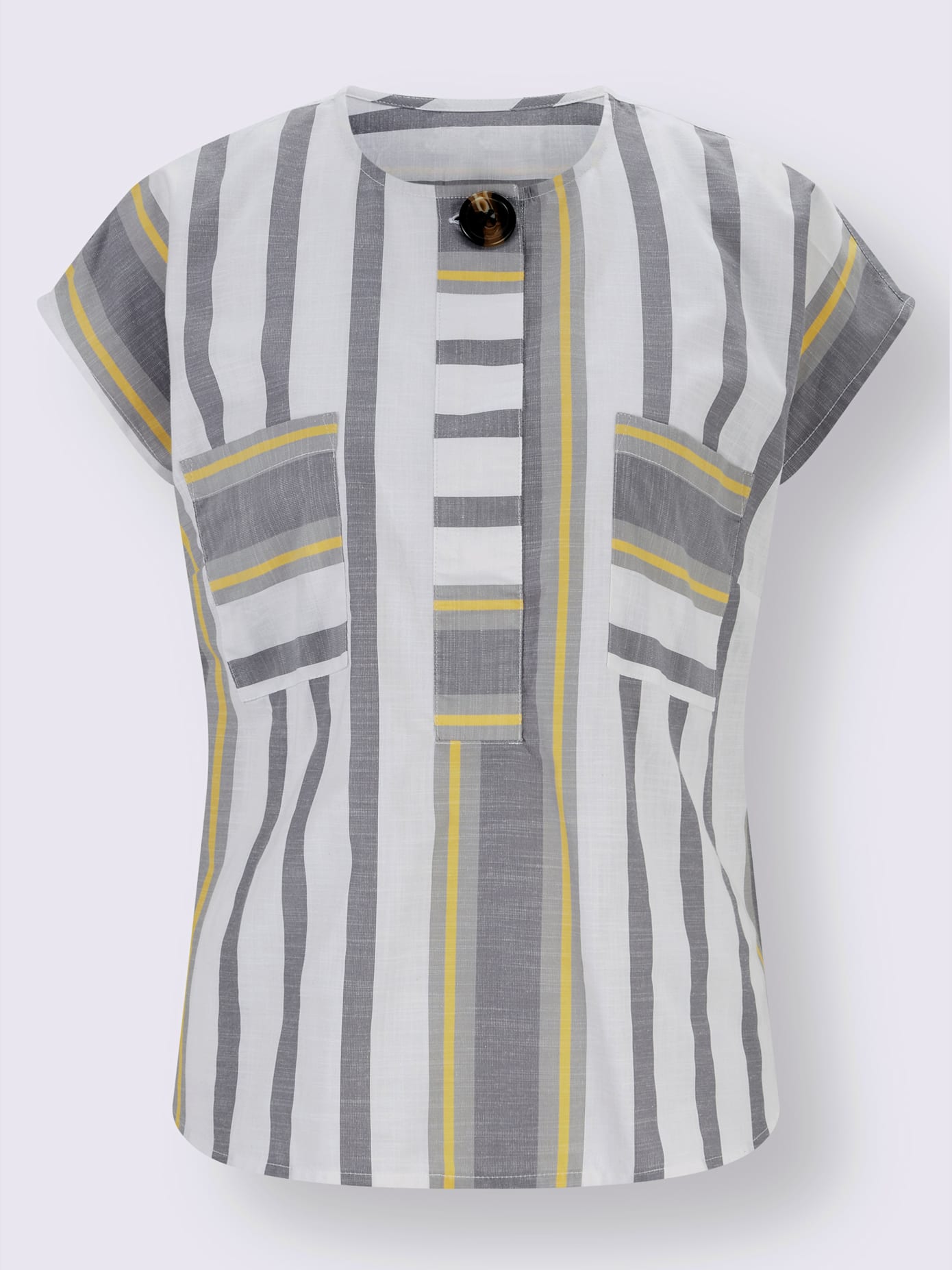 Chemisier à manches courtes pull tendance en mélange de cotons doux