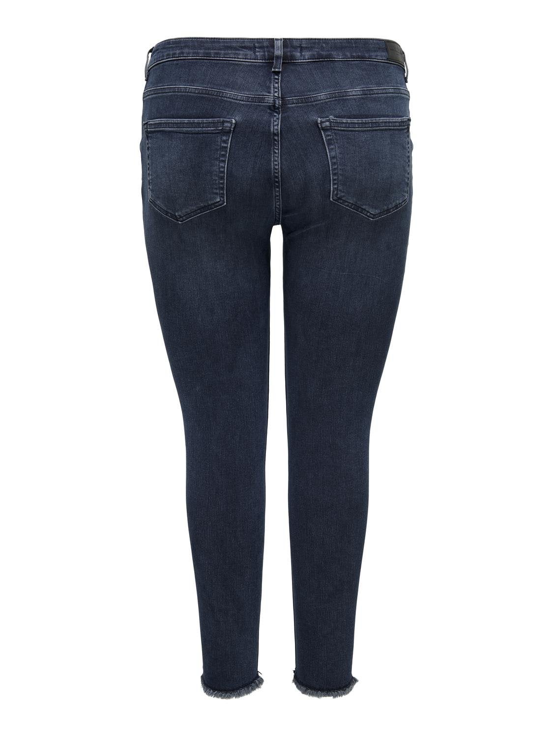 CARWILLY Mittlere Taille Skinny Fit Jeans Blue Black Denim