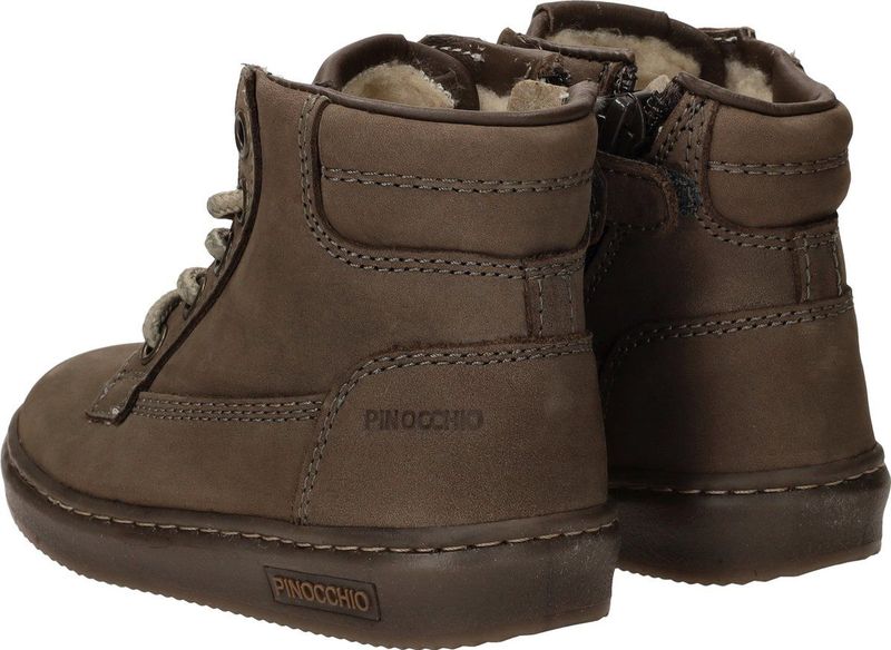 Pinocchio - P2187 - Veterboot - Khaki - Nubuck - Vachtvoering