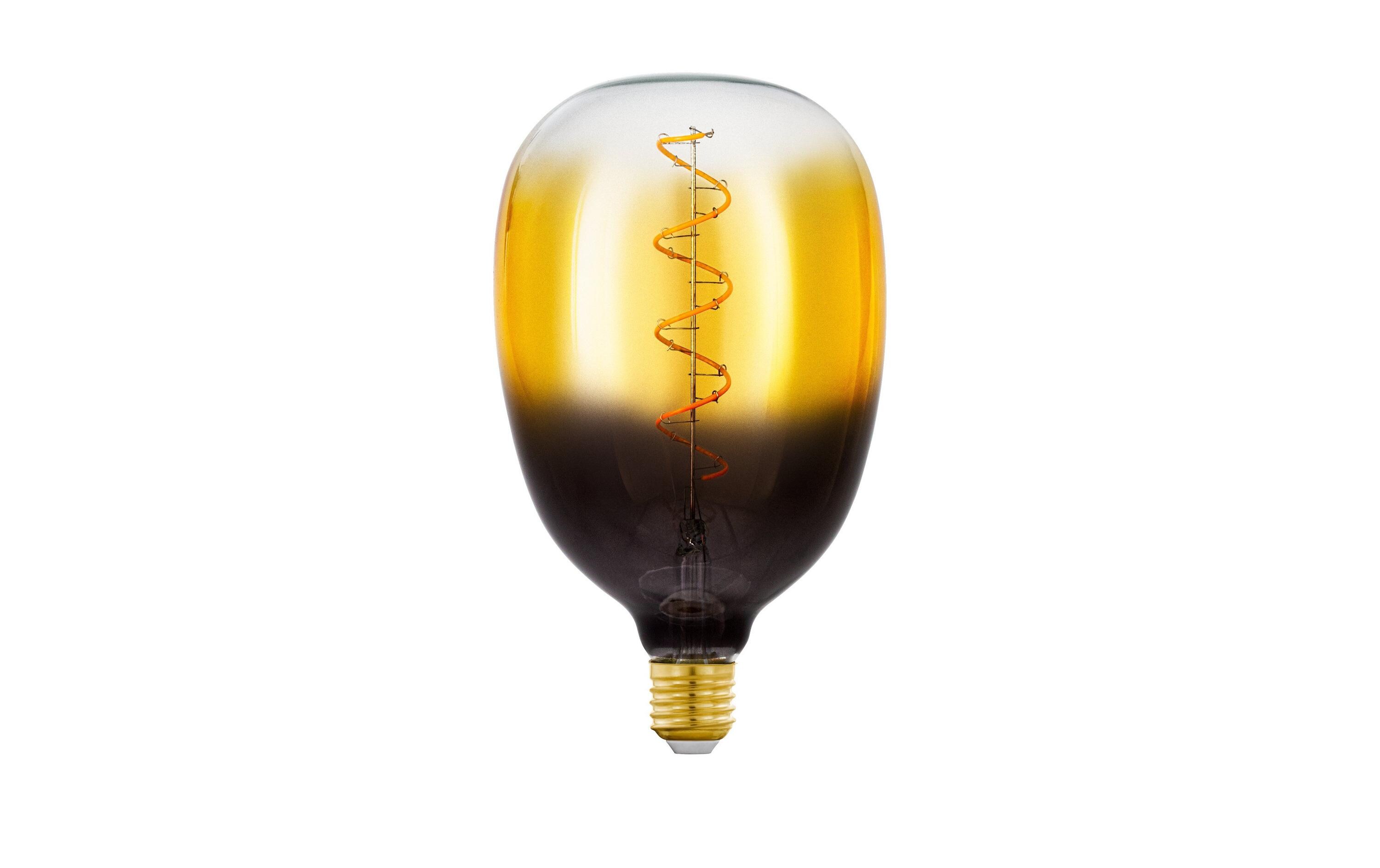 Lampe 4 W E27 Braun-Schwarz-TransparentLampe mit warmweissem Farbton