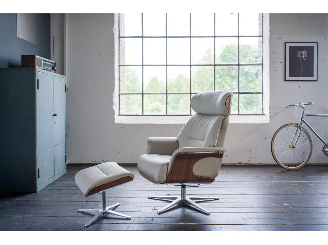 Fauteuil - Gris cuir - TOSAR
