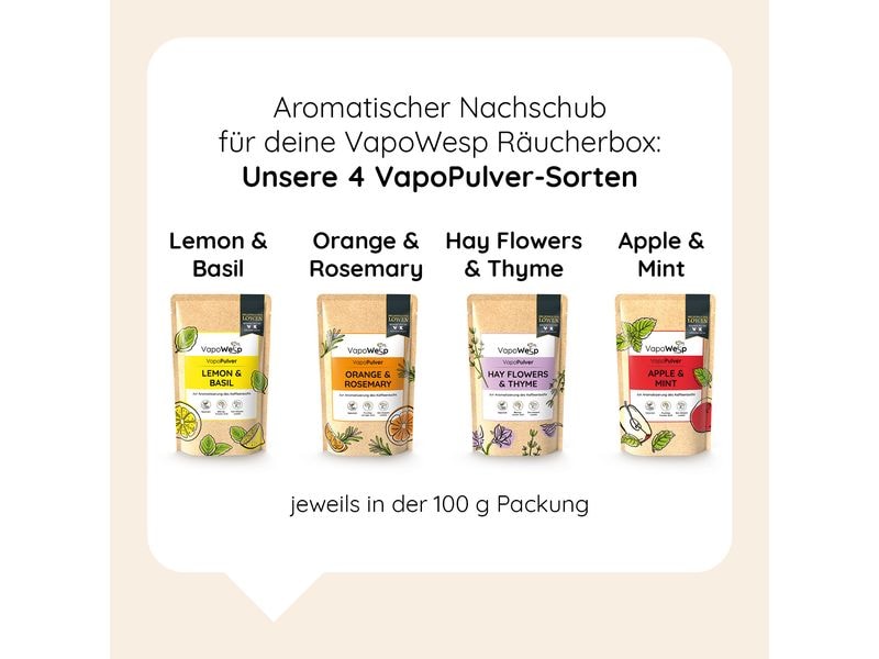 VapoWesp Räucherbox, Hellbraun Räuchergerät zum Schutz gegen Wespen