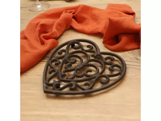 Dessous de plat en fonte marron 17 x 18 cm