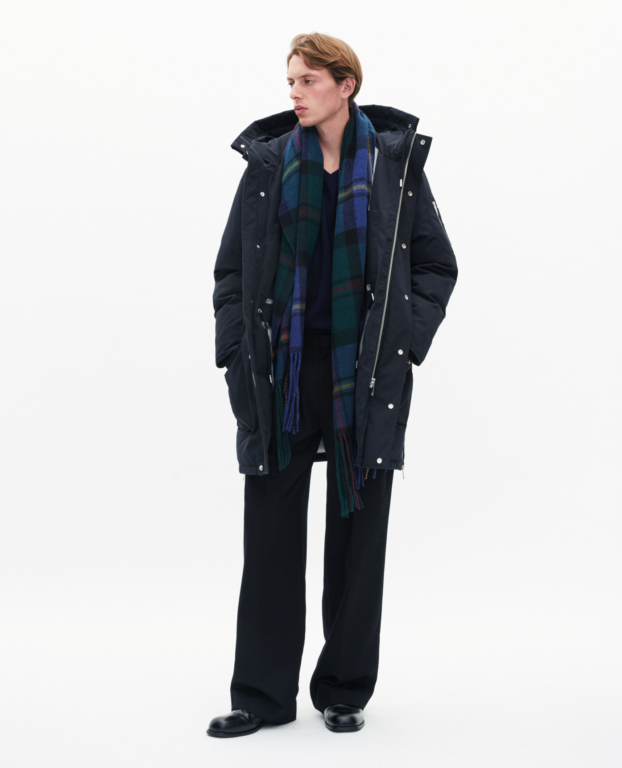 Parka à traitement déperlant marine