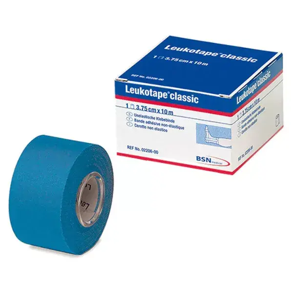 Fita adesiva Leukotape Classic 10m x 3,75cm Azul