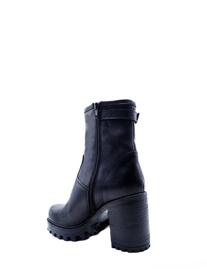 PAOYAMA BOTTINES CUIR ILDA NOIR