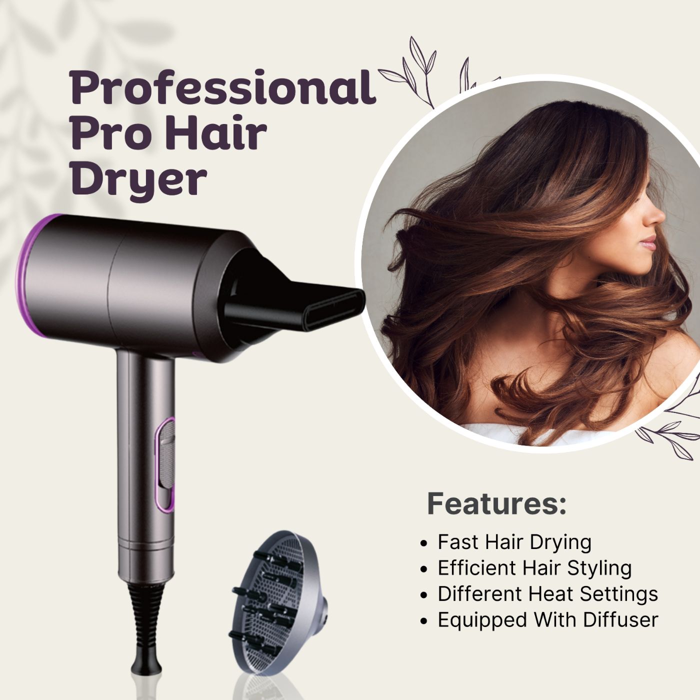 Erth Skin London Professioneller Haartrockner