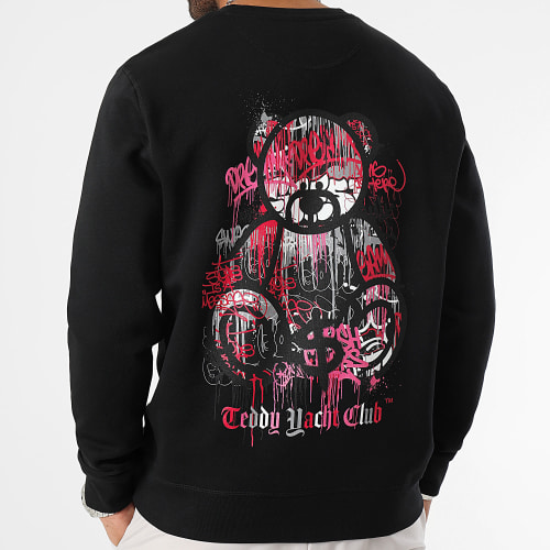 Sweat Crewneck Art Series Dripping Pink Noir