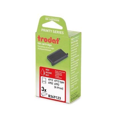 Trodat - 3 Encriers 6/53 recharges pour tampon 5203/5253/5440 - rouge