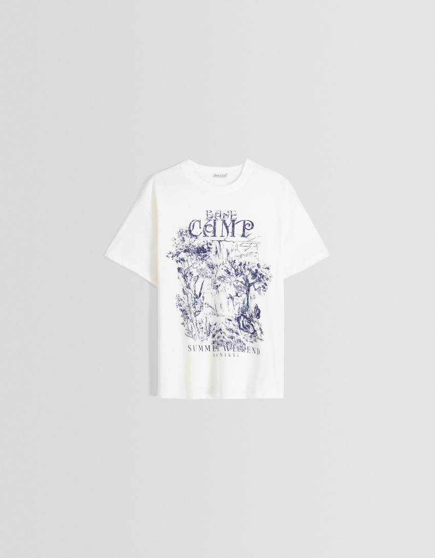 Camiseta de manga curta com estampa