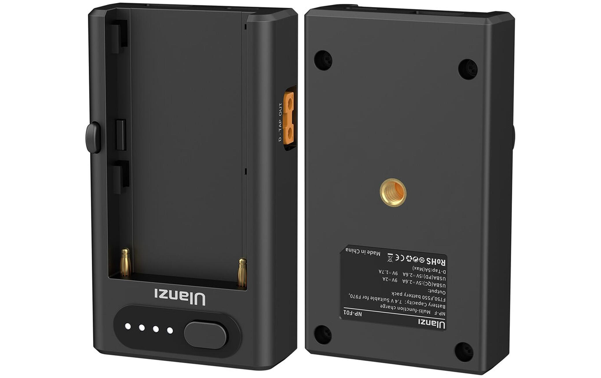 Ladegerät NP-F01Ulanzi NP-F01 Multifunktionales Akku-Ladegerät/Netzteil für Sony L-Serie, AC, Chemie-Li-Ion, 1 Position, W/O-Ausgang, USB, Quick Charge