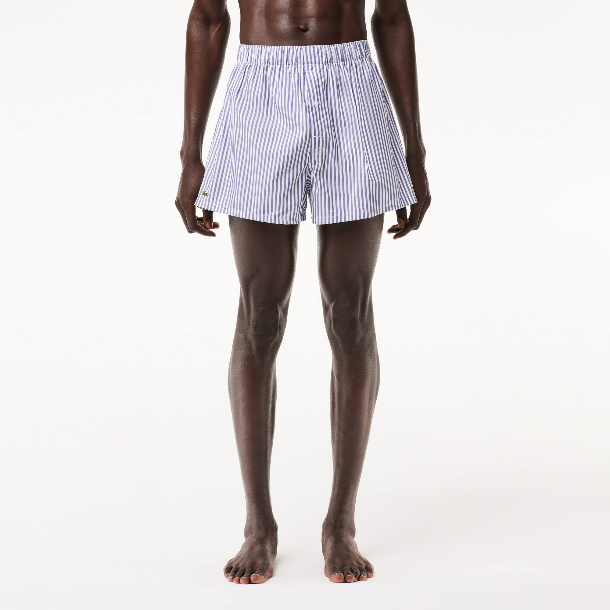 3er Pack Authentics Boxershorts mit Streifen Unterwasche - Blau - Lacoste - Herren