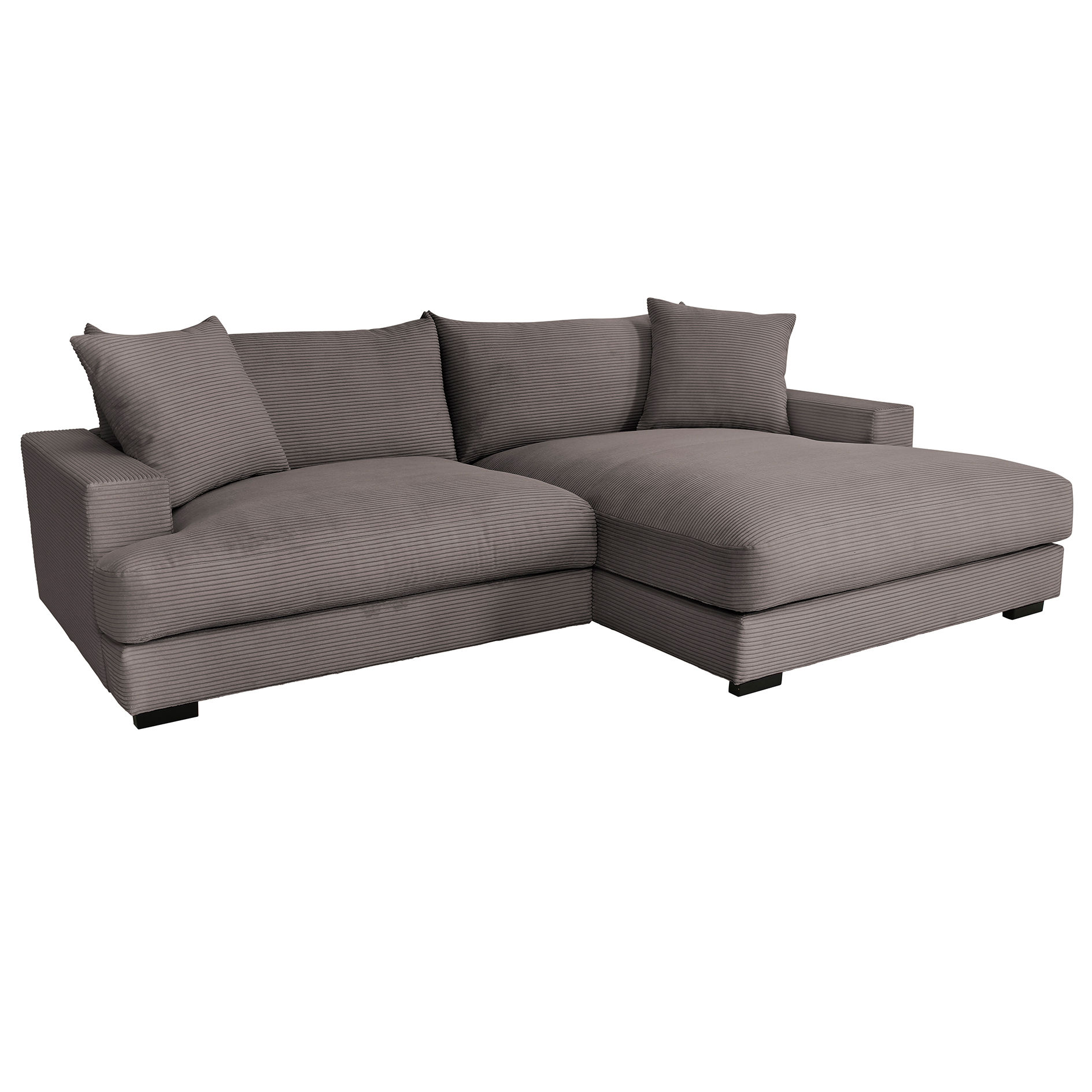 Ecksofa - ash - Cord - Recamiere rechts