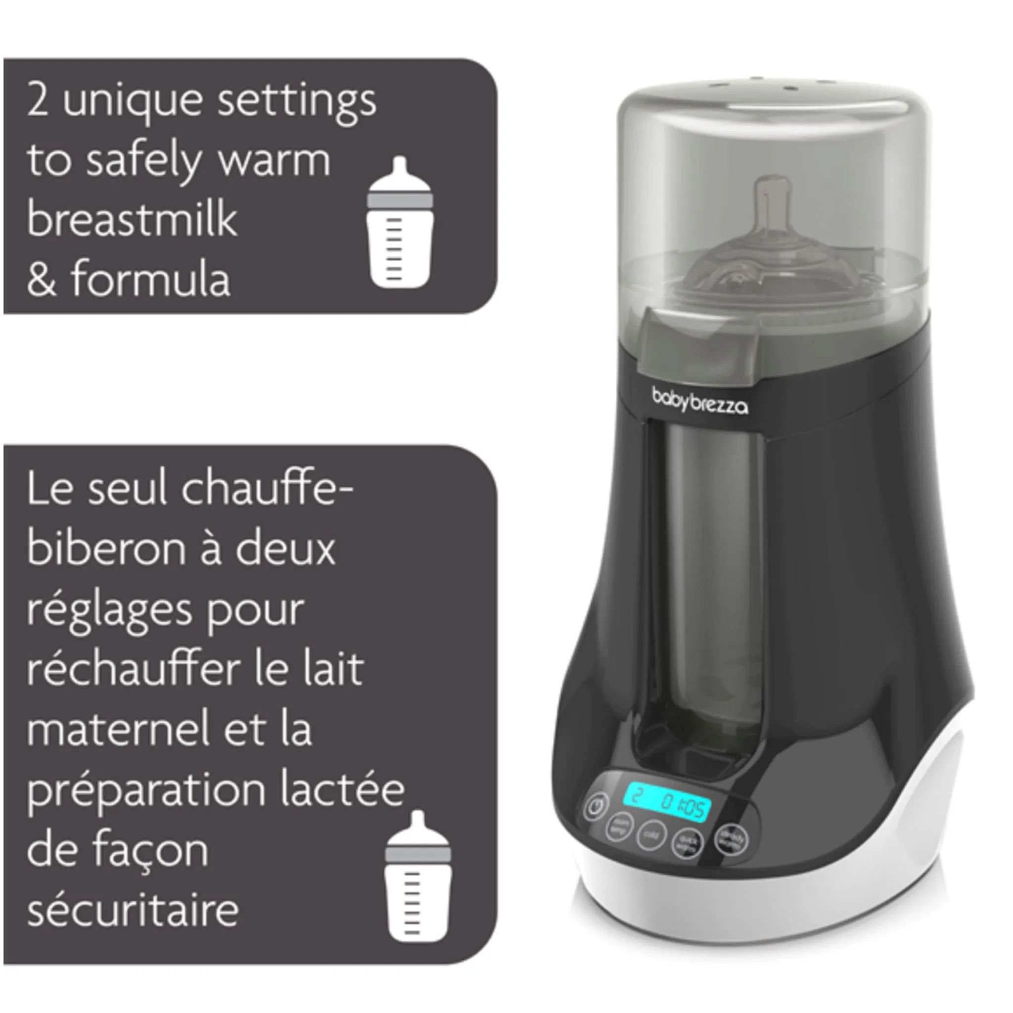 Baby Brezza Chauffe-biberon pour Lait Maternel et Préparation Lactée