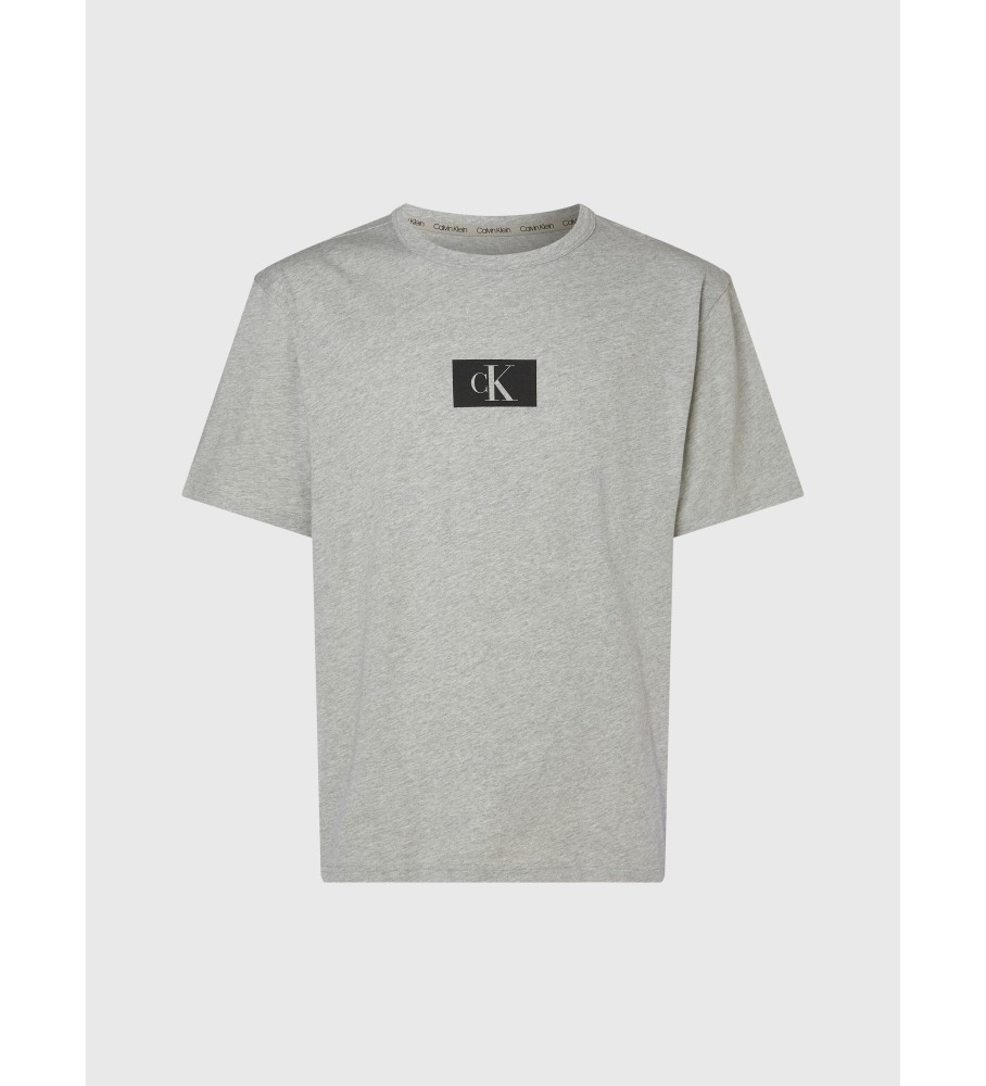Camiseta Calvin Klein de algodão orgânico Ck96 cinza