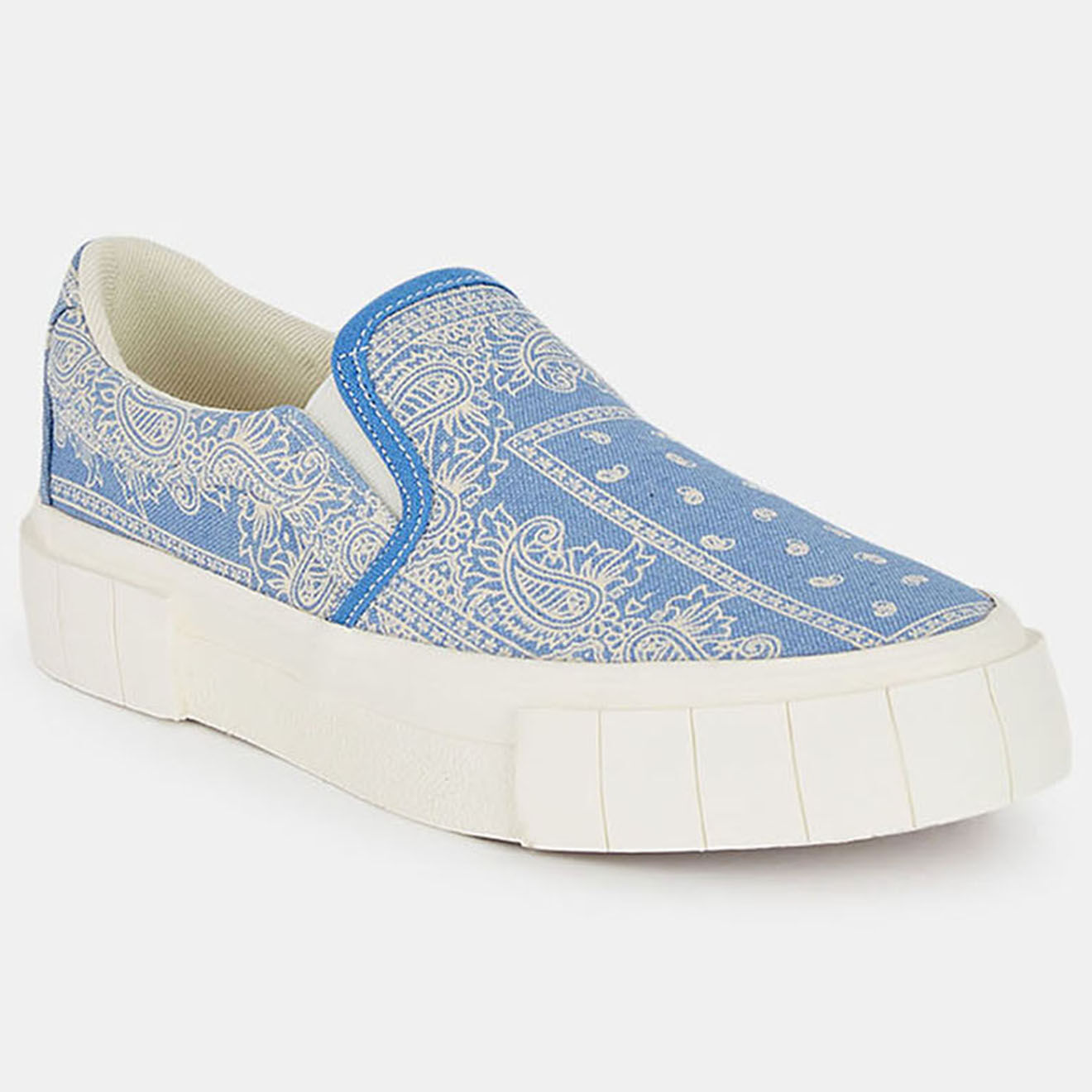 Good News Slip On en Coton Bio Juno bleu/blanc
