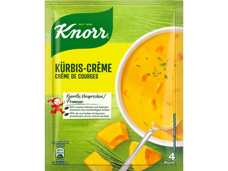 Knorr Kürbis-Crème Suppe 4 Portionen Cremige Kürbissuppe