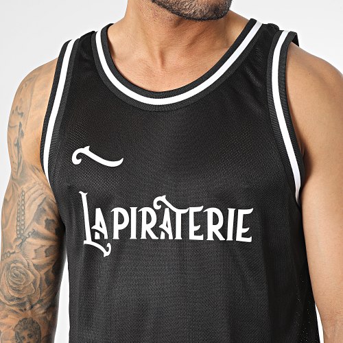 Débardeur Pirate 10 Noir Blanc