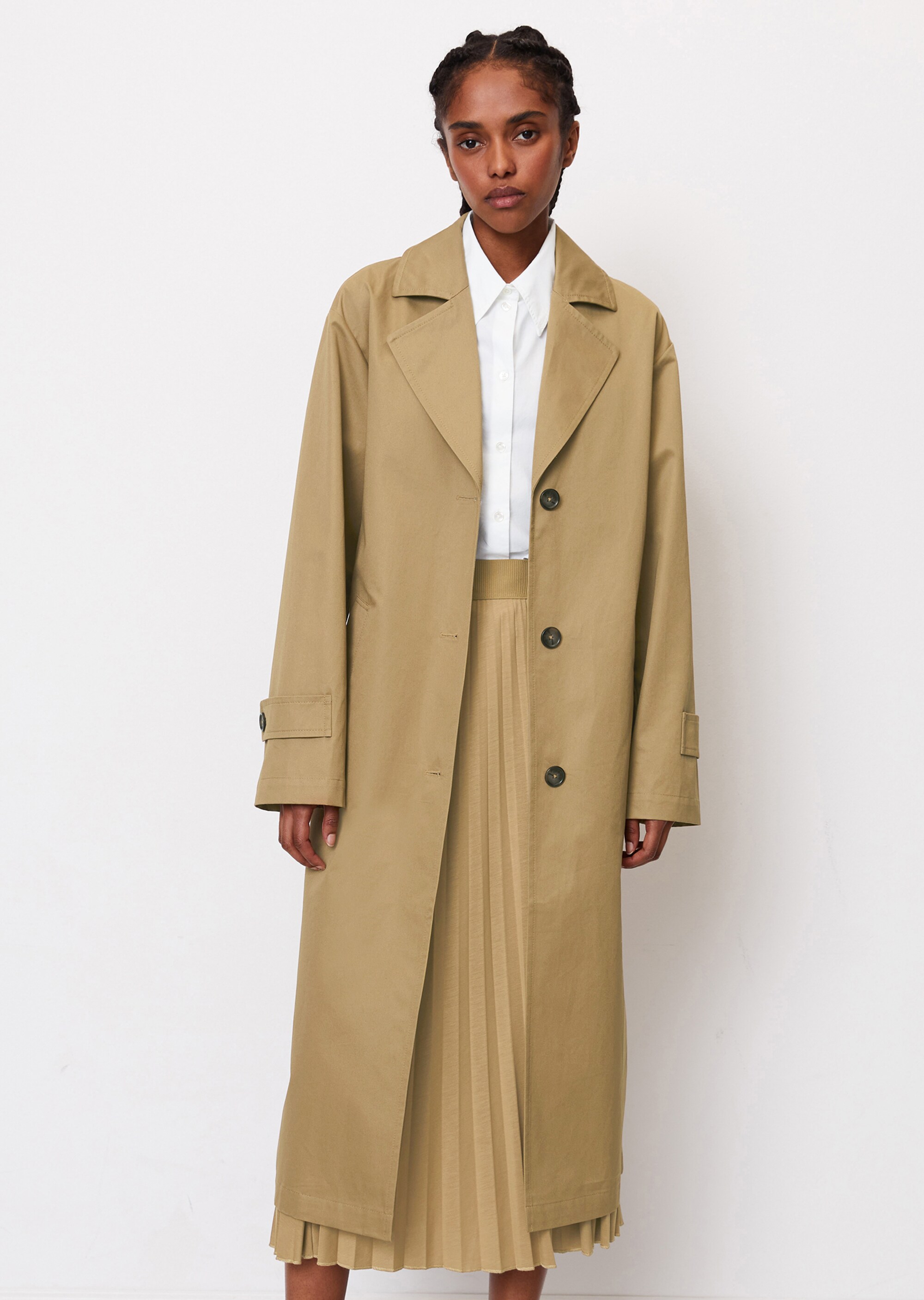 Trenchcoat mit Gürtel regular mit wasserabweisender Oberfläche