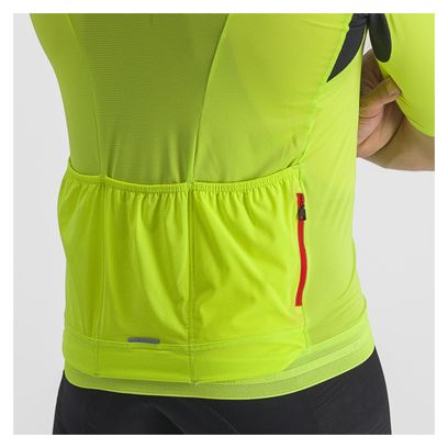 Maillot Manches Courtes Castelli Superleggera 3 Noir/Jaune Fluo