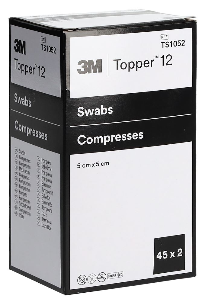 TOPPER NW Kompressen 5x5cm steril Btl 2 Stk