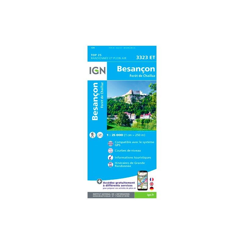 Besançon-Forêt De Chailluz - Carte topographique