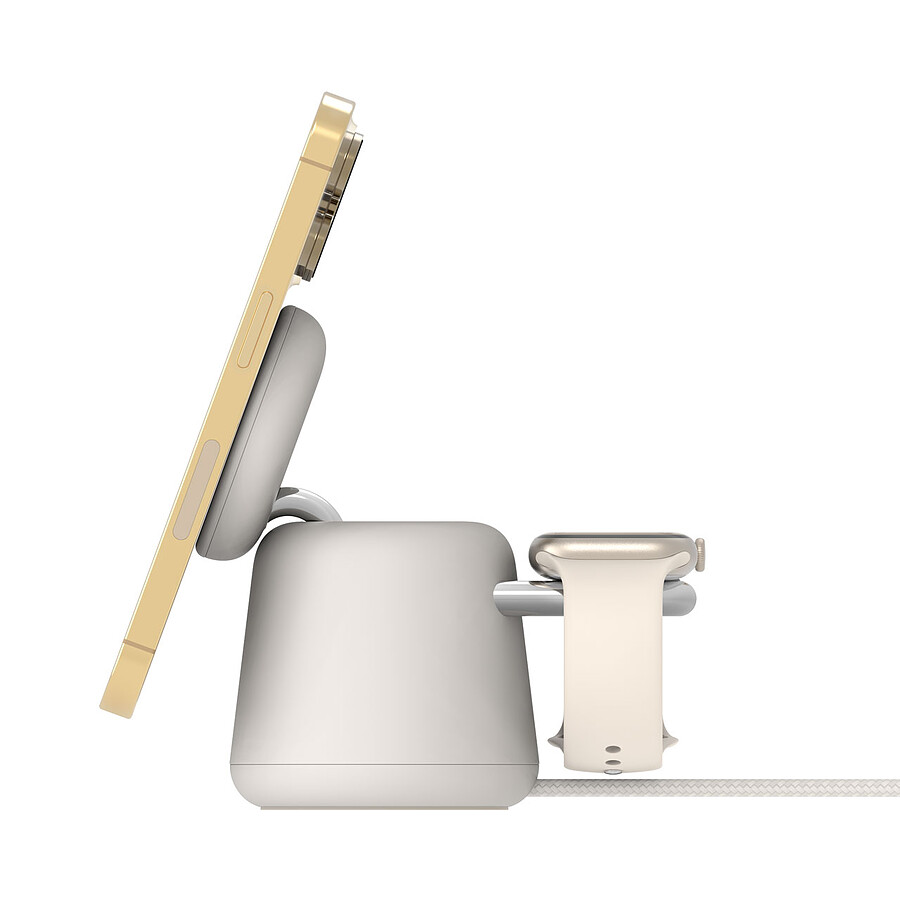 Belkin Chargeur Magsafe 15W + chargeur pour AppleWatch (Blanc)
