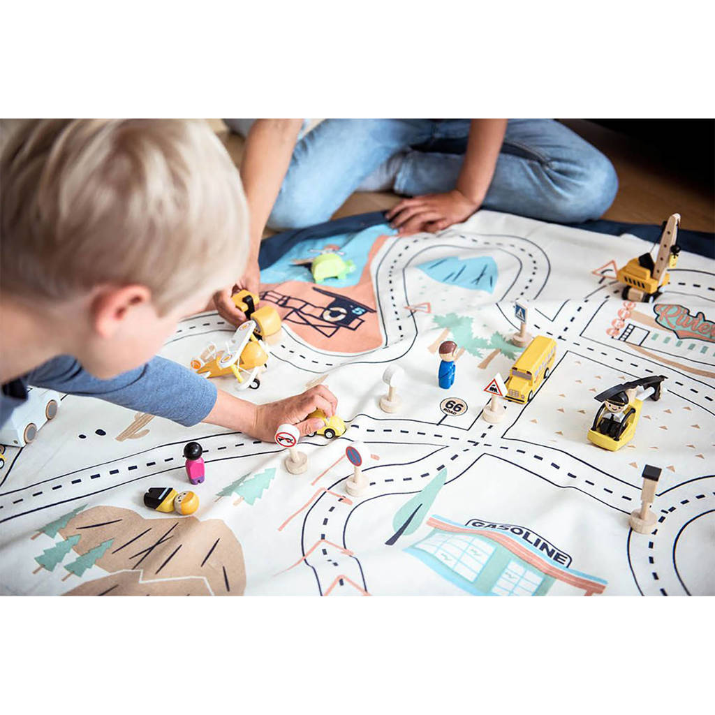 2-in-1 opbergzak / speelkleed LA Roadmap