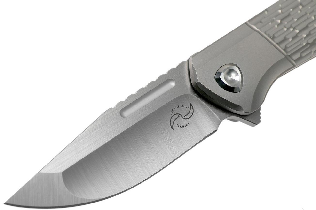 Liong Mah Lanny V2, Textured Titanium, Satin M390 zakmes