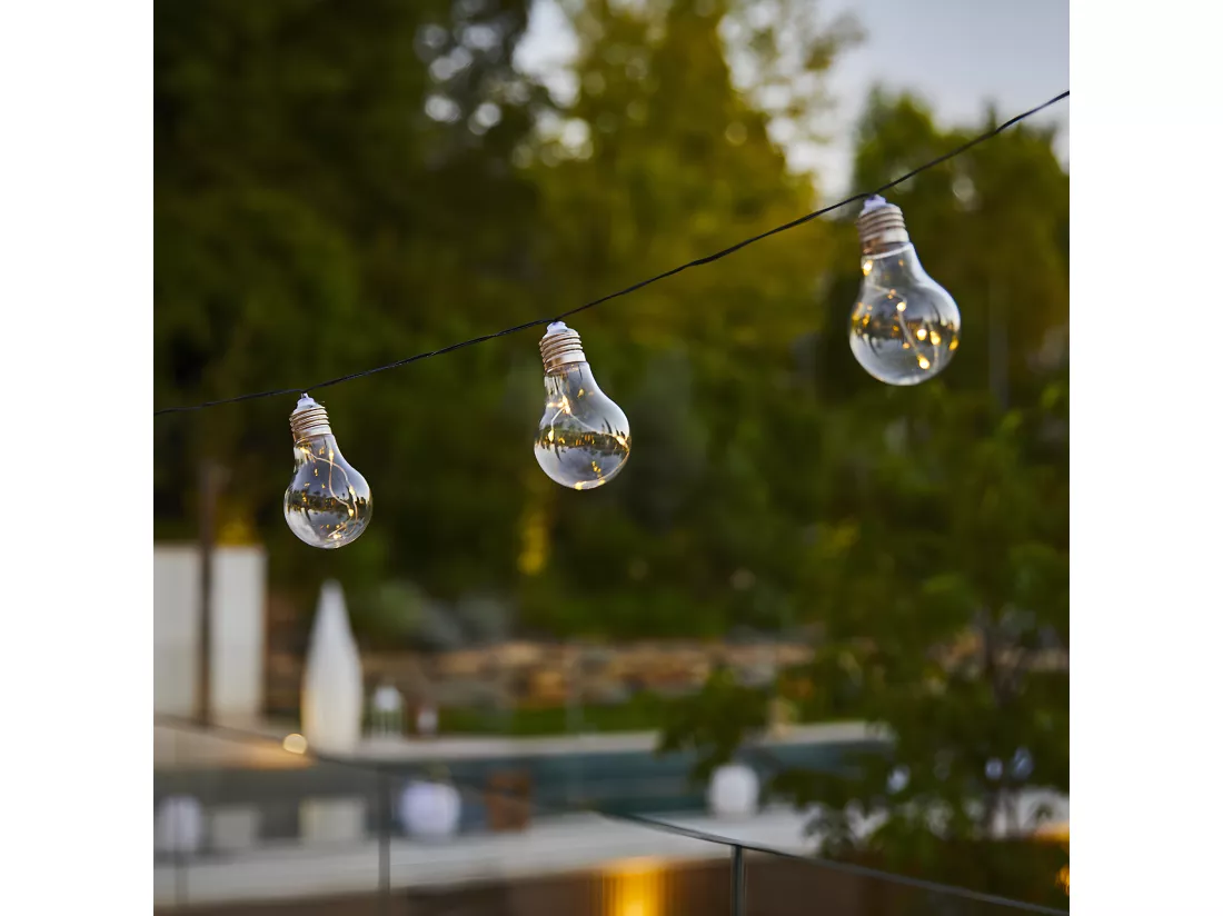 Guirlande solaire 10 ampoules FANTASY STAR SOLAR Noir Cuivre 3.75M