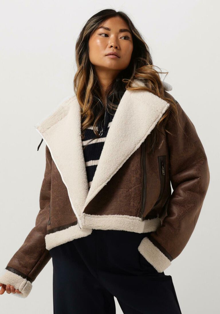NEO NOIR bruine neo noir teddy jas sadie teddy jacket
