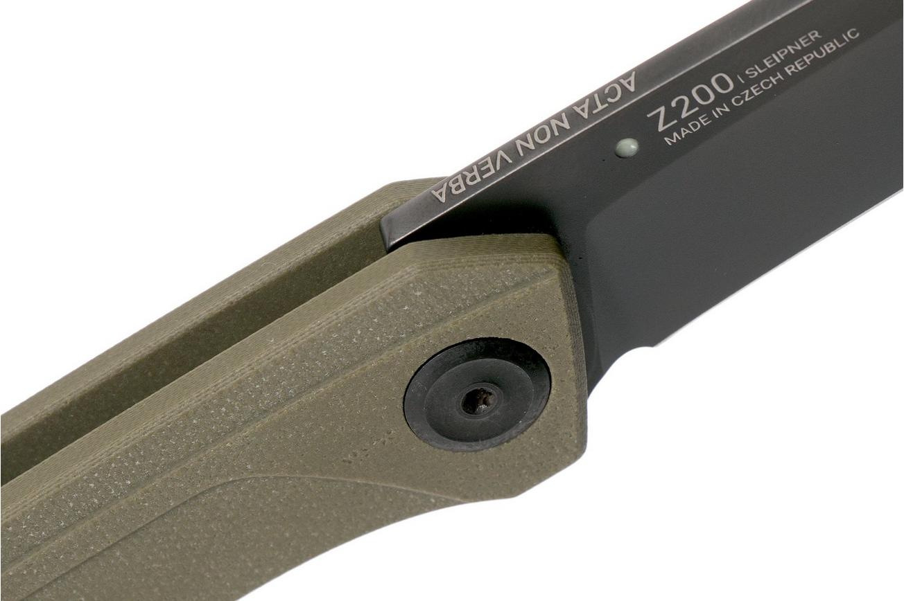 ANV Z200 Sleipner, DLC, Linerlock, G10, Olive, Z200-021 zakmes