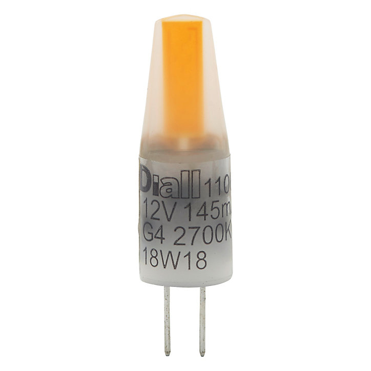 Lot 2 ampoules LED Capsule G4 180lm 1.5W = 19W Ø1.4cm Diall blanc chaud