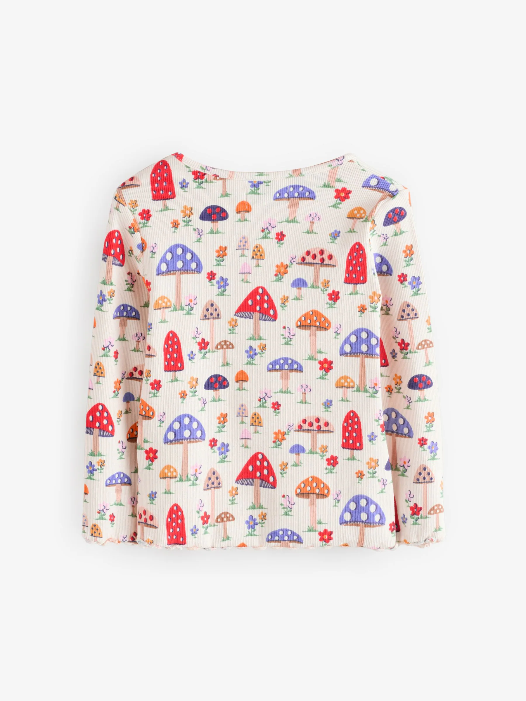 Marineblauw - Cath Kidston T-shirts met lange mouwen en ribbels met bloemenprint, verpakking van 3 (3 mnd - 7 jr)