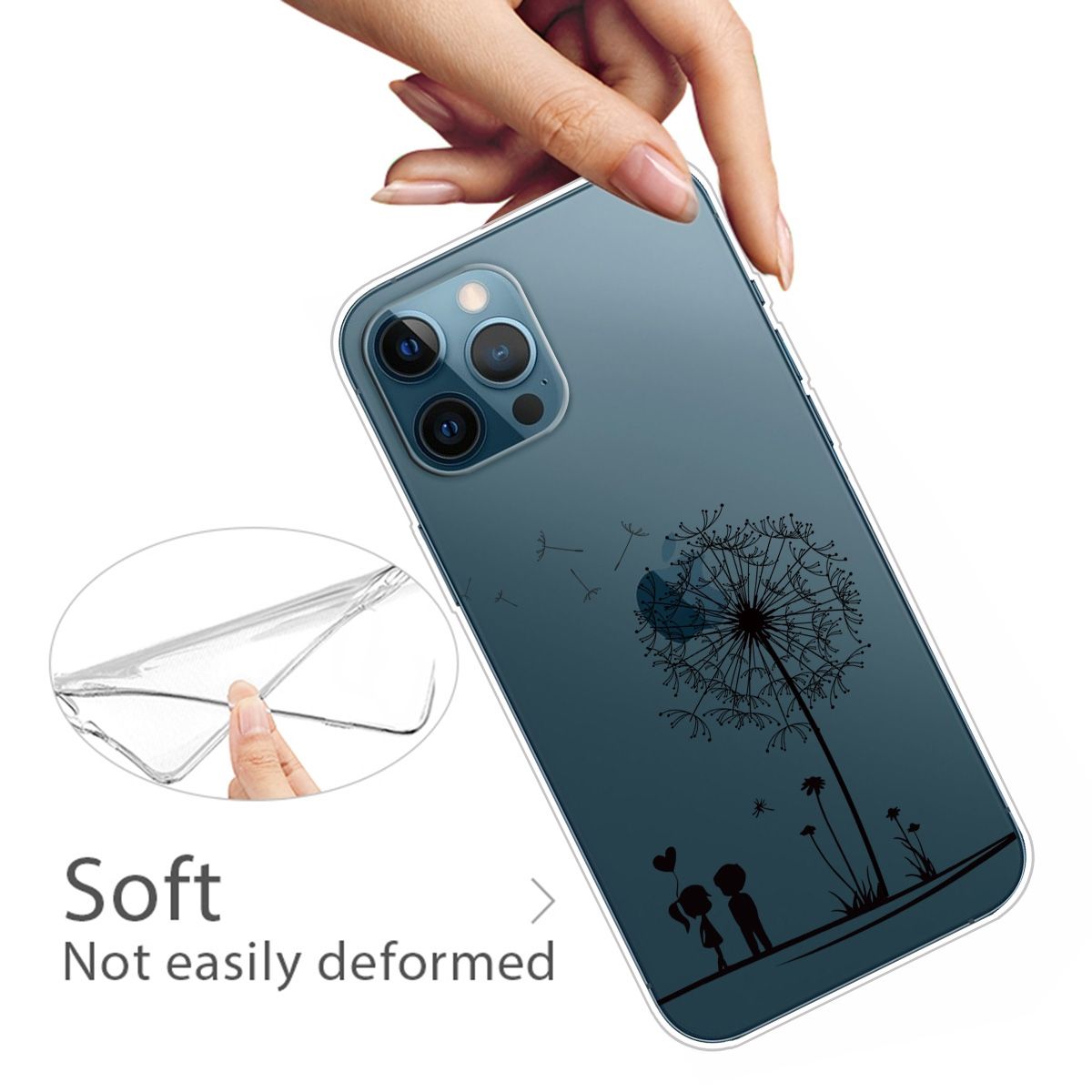 Hülle Handy Schutz für Apple iPhone 13 Pro Case Cover Tasche Etuis Transparent
