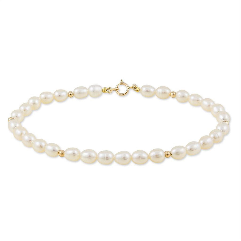 Bracelet Ciriola Or Jaune Perle De Culture