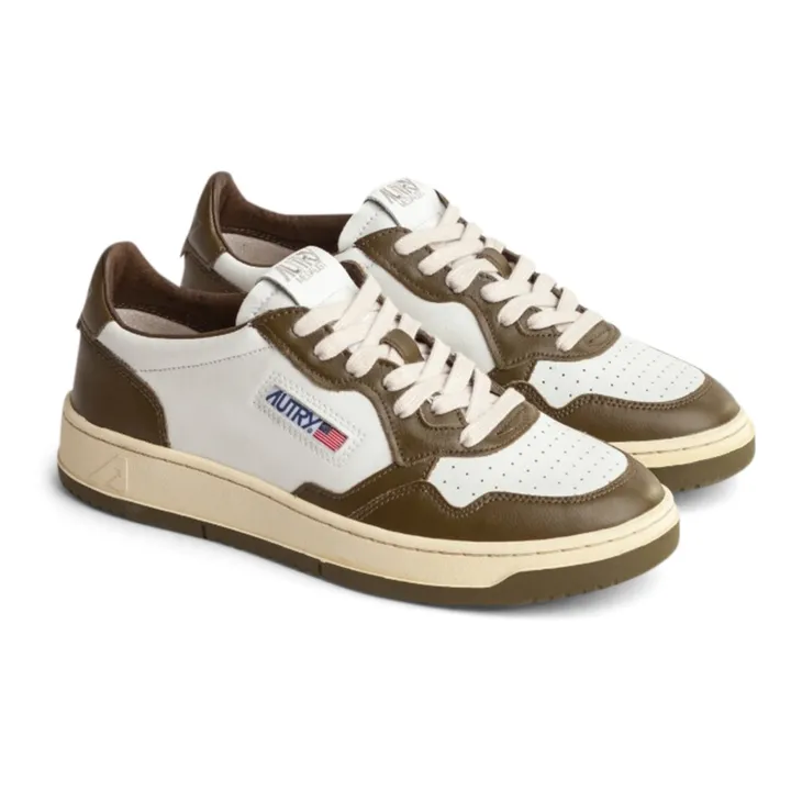 Autry Baskets Medalist Low Bicolore | Vert olive