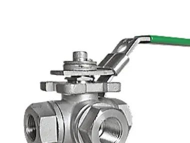 EGO 3/8' 2057LB 3-Vejs - Kugleventil Aisi 316