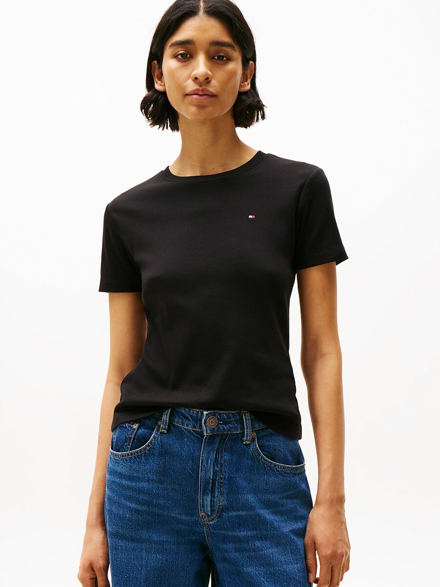 TOMMY HILFIGER<br>Camiseta de manga curta e gola redonda