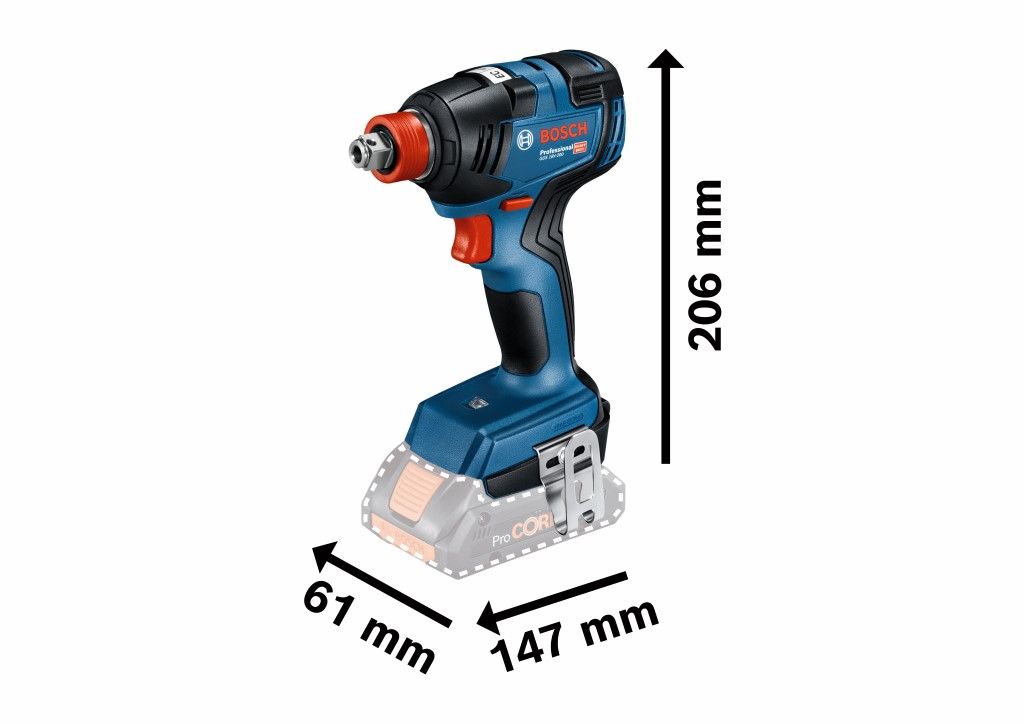 Bosch GDX 18V-200 Accu slagschroevendraaier / slagmoeraanzetter (set in L-Case) - 06019J2206