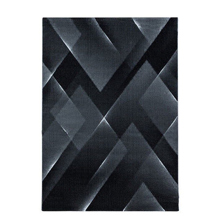 Modern vloerkleed - Streaky Lines Zwart  | Modern design