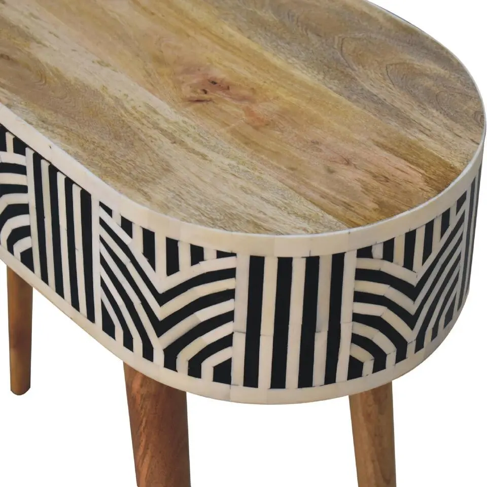 Artisan Furniture Solid hout Edessa Sidetable Tafel met Bone Inlay