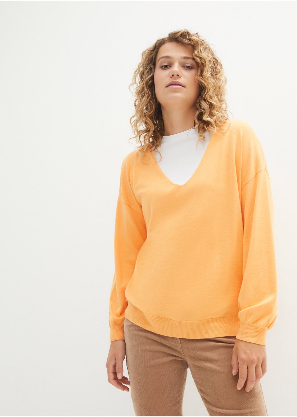 Pull oversize avec décolleté en V plongeant