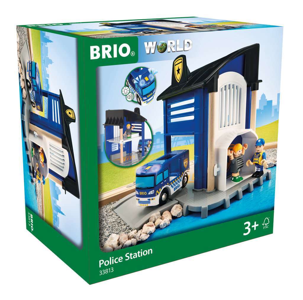 BRIO Spiel Polizeistation mit Einsatzfahrzeug