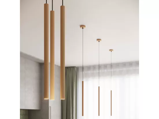 Applique Arche moderne en acier - 3 sources lumineuses - L.20 x H.120 cm - doré