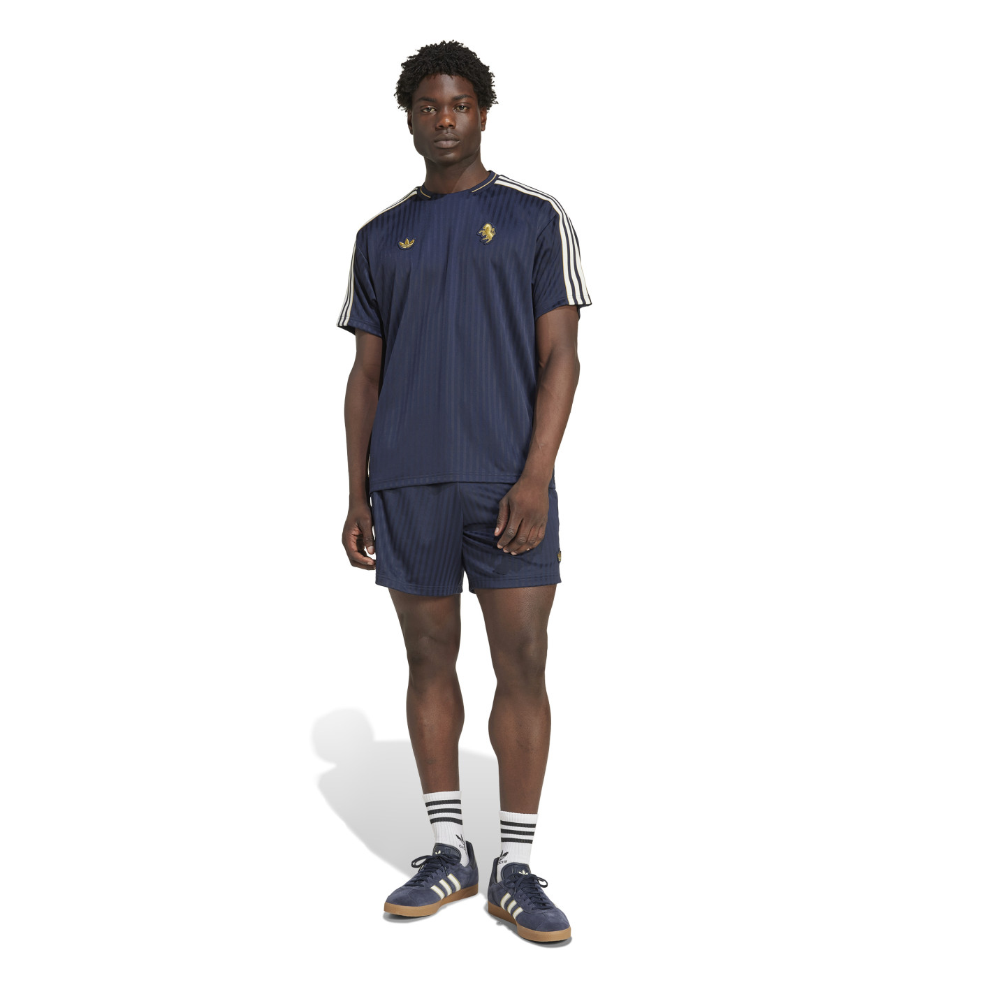 Adidas Juventus Icon Broekje 2024-2025 Donkerblauw Wit Goud