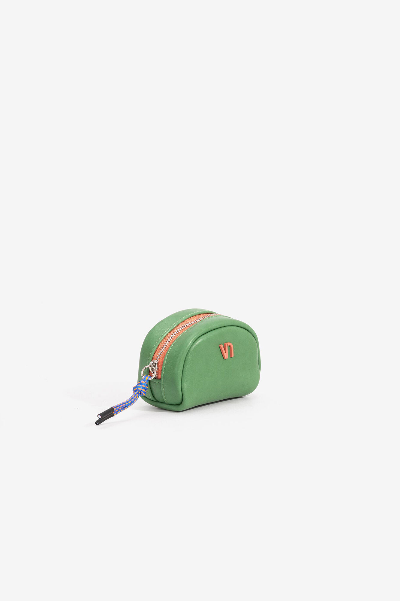 Bolsa acolchoada com cordão em verde contrastante