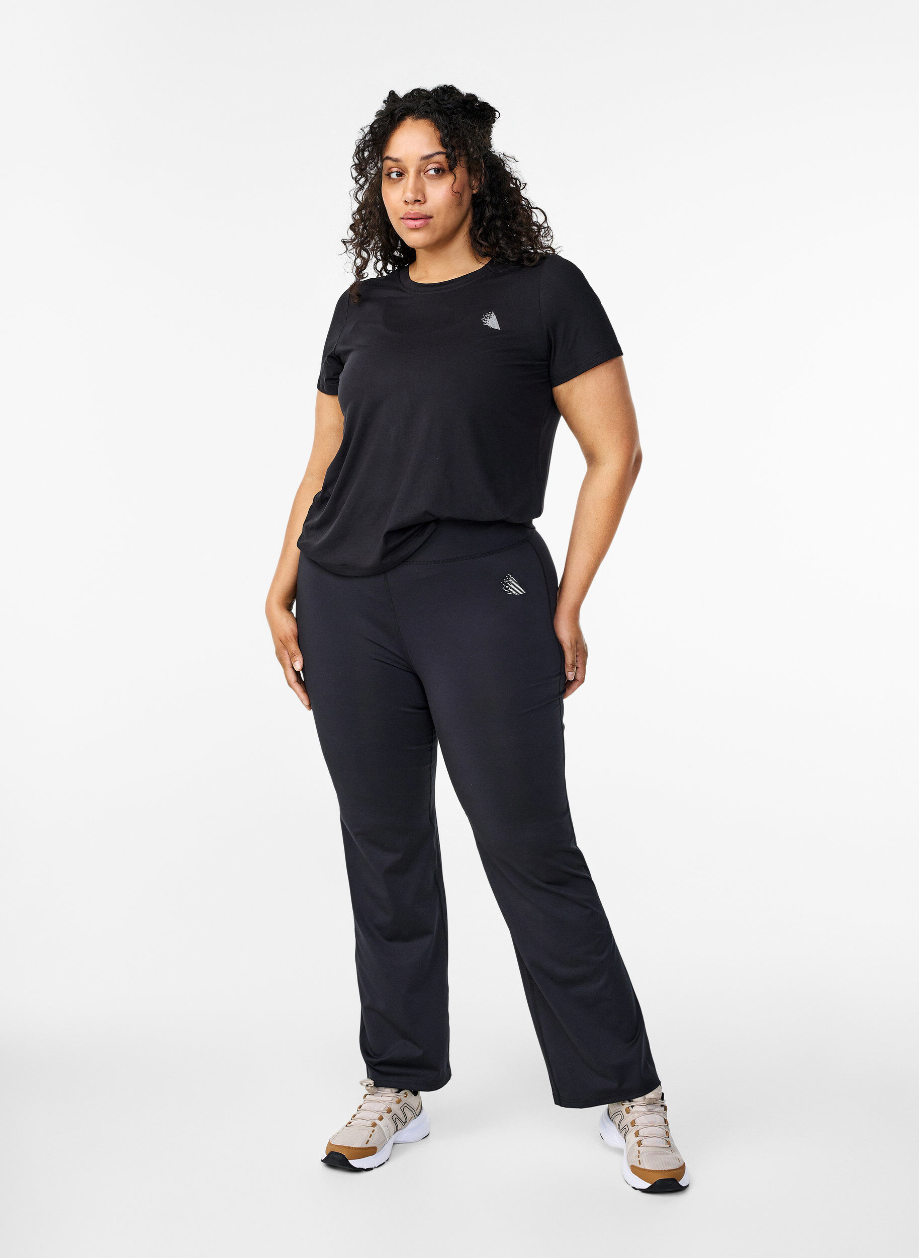 Slim fit trænings t-shirt med rund hals