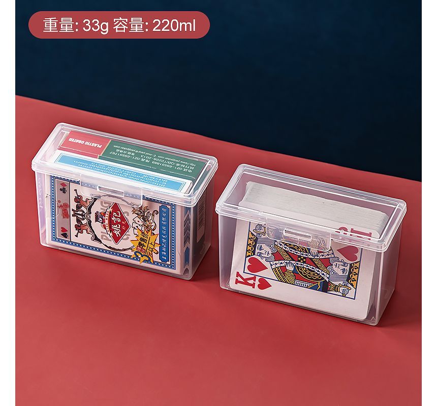 Sabam - Transparante plastic pokerkaarten opbergdoos / set